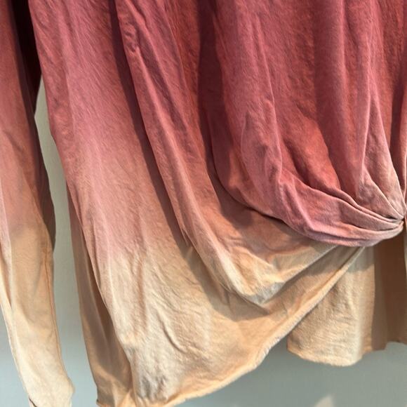 Umgee Medium Ombre Twist Front Long Sleeve Top - Picture 5 of 11